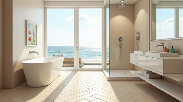 Salle de bain humide en bord de mer - les contraintes que votre carreleur doit connaitre